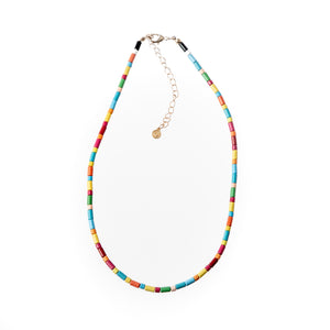 Caryn Lawn Tube Tile Necklace - Rainbow