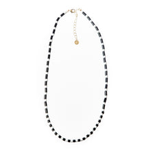 Load image into Gallery viewer, Caryn Lawn Tube Tile Necklace- Black/White