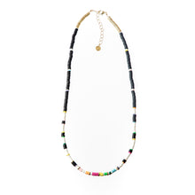 Load image into Gallery viewer, Caryn Lawn Seaside Skinny Necklace- Black Rainbow