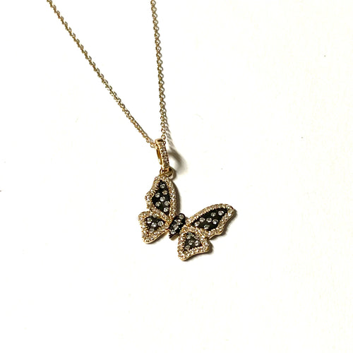 Caryn Lawn Diamond Butterfly Necklace