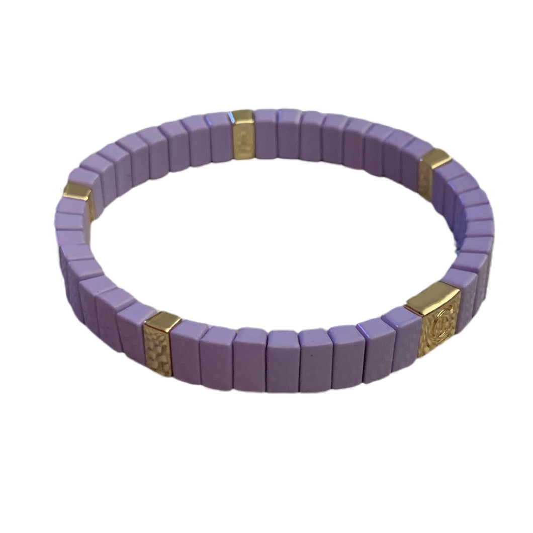 Caryn Lawn Tile Mini Bar Bracelet- Lavender