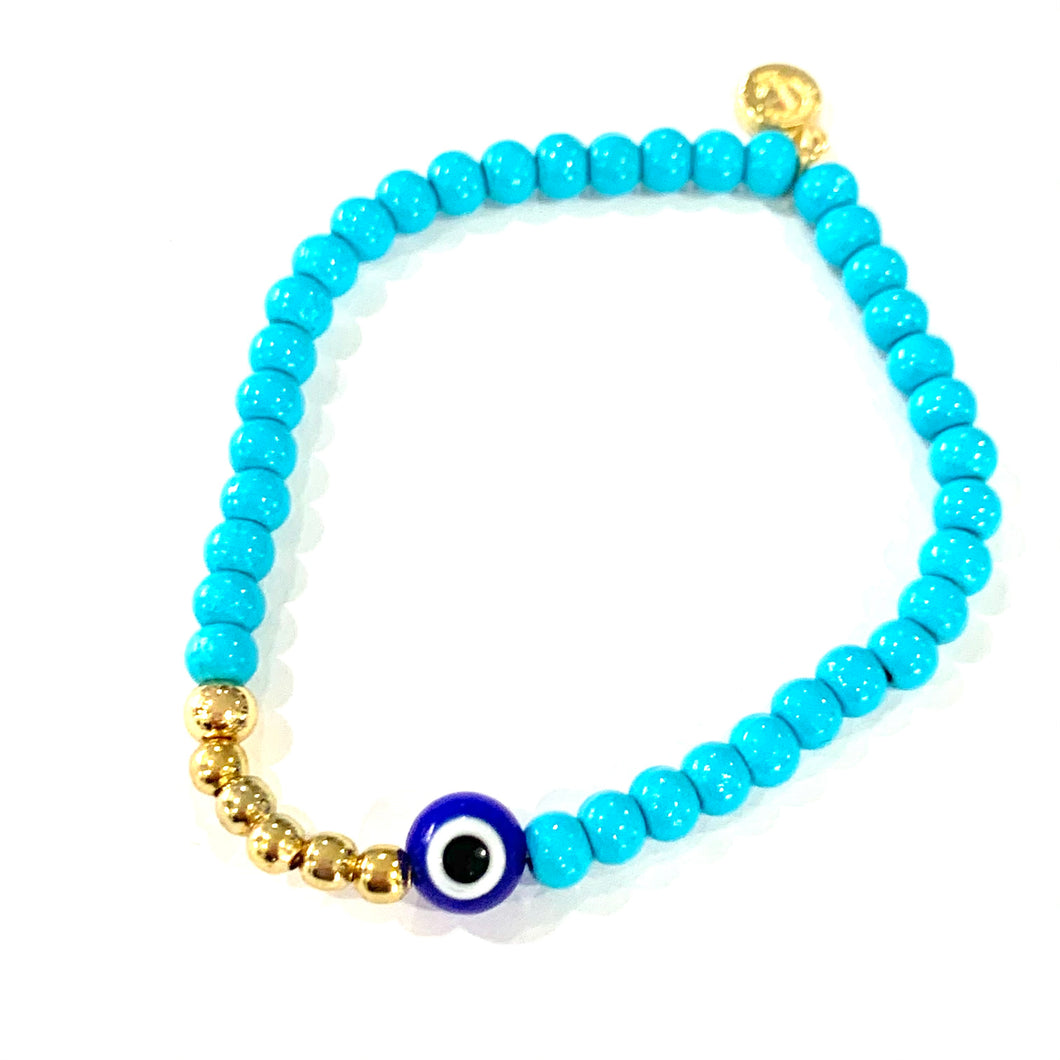 Caryn Lawn St. Croix Evil Eye Bracelet Turquoise