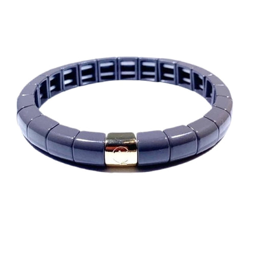 Caryn Lawn Tile Tube Bracelet - Dove
