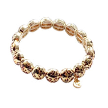 Load image into Gallery viewer, Caryn Lawn Gold Leopard Bubble Bracelet
