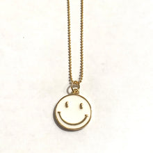 Load image into Gallery viewer, Caryn Lawn Happy Face Necklace- White
