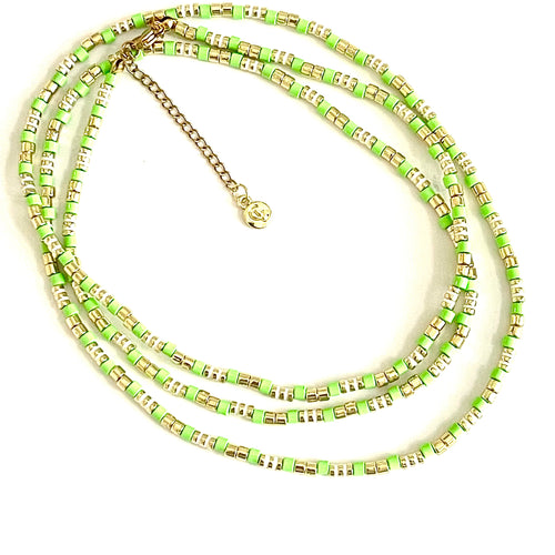 Caryn Lawn Catalina Long Necklace Lime