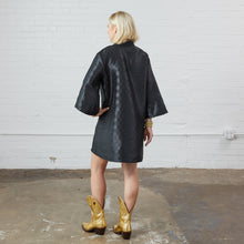 Load image into Gallery viewer, Caryn Lawn Keri Jacquard Polkadot Dress Black