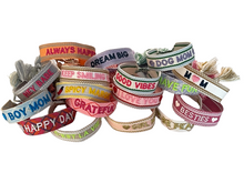 Load image into Gallery viewer, Caryn Lawn Woven Friendship Bracelet Good Vibes