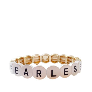 Caryn Lawn Word Tile Bracelet- Fearless