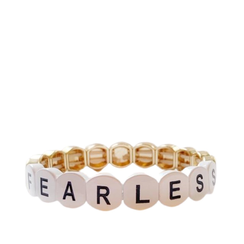 Caryn Lawn Word Tile Bracelet- Fearless