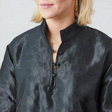 Load image into Gallery viewer, Caryn Lawn Keri Jacquard Polkadot Dress Black