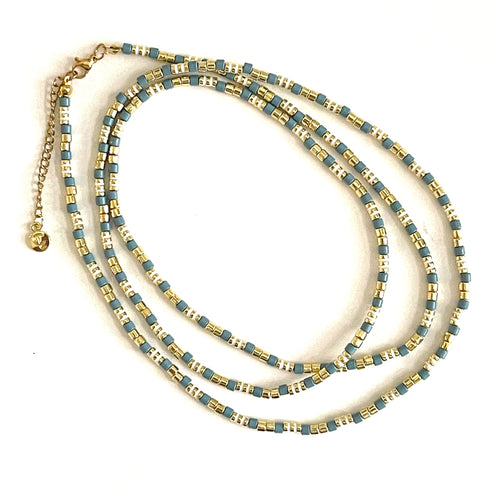 Caryn Lawn Catalina Long Necklace Turquoise