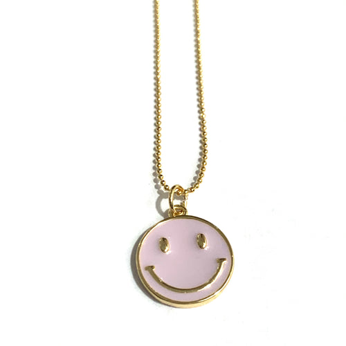 Caryn Lawn Happy Face Necklace- Lavender