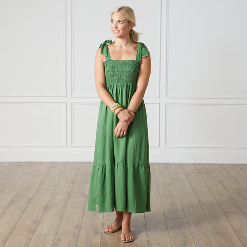 Caryn Lawn Lily Dress Green