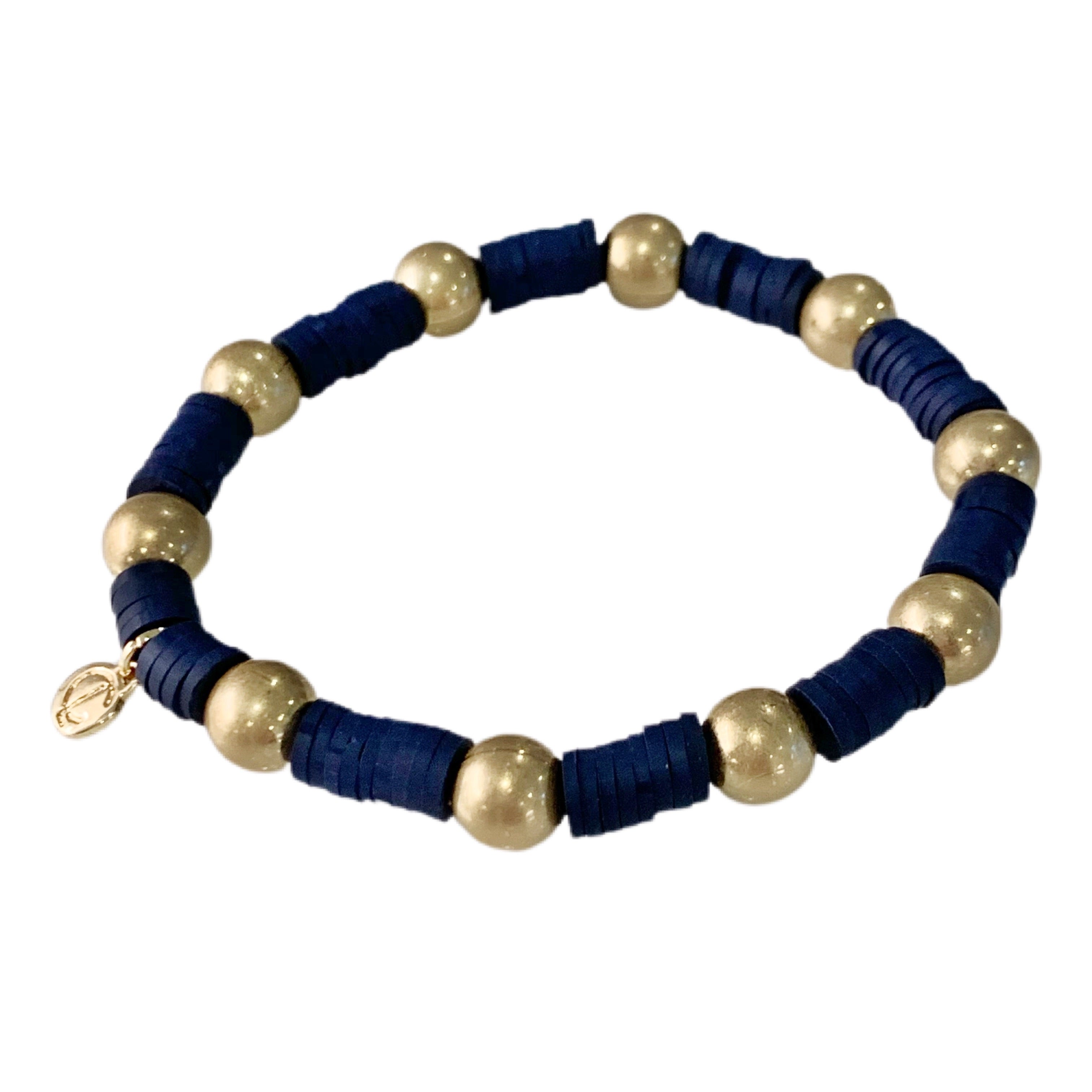 Caryn Lawn Seaside Gold Ball- Navy