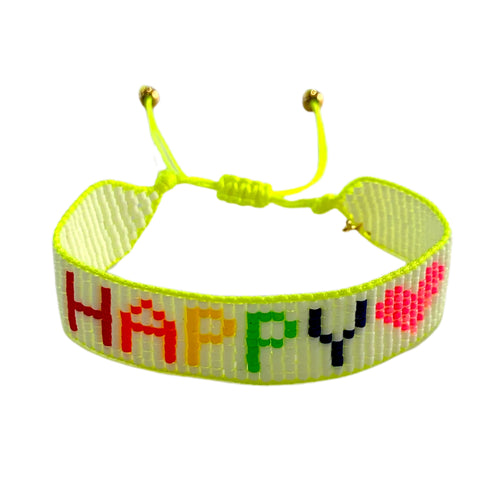 Caryn Lawn Friendship Bracelet Neon Happy