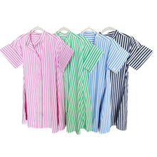 Load image into Gallery viewer, Caryn Lawn Margot Dress Pink Stripe