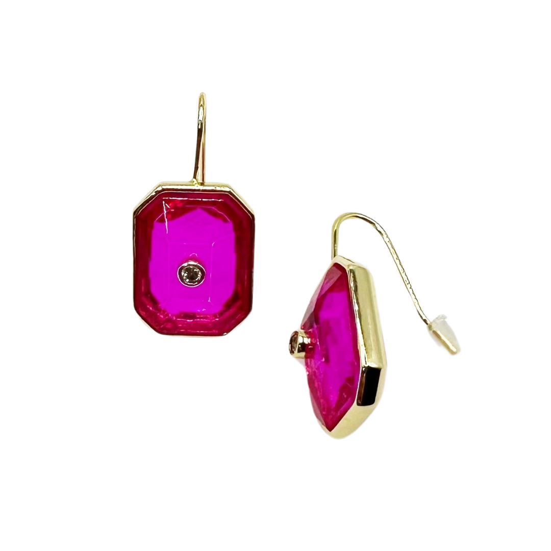 Caryn Lawn Grace Earring Hot Pink