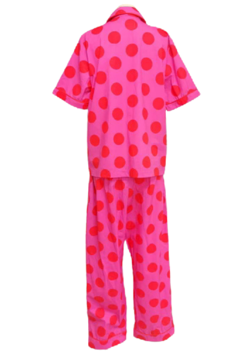 Caryn Lawn Pink/red polka dot Pj Set