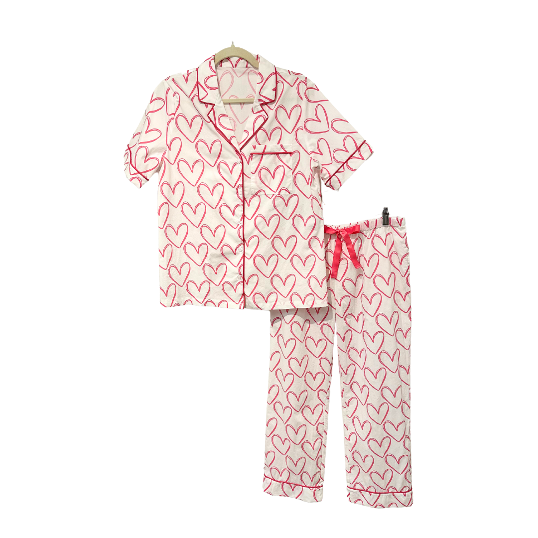 Caryn Lawn Pink Heart PJ Set