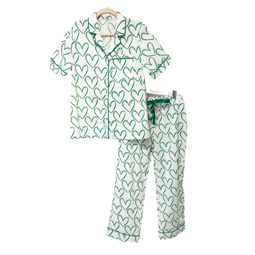 Caryn Lawn Green Heart PJ Set