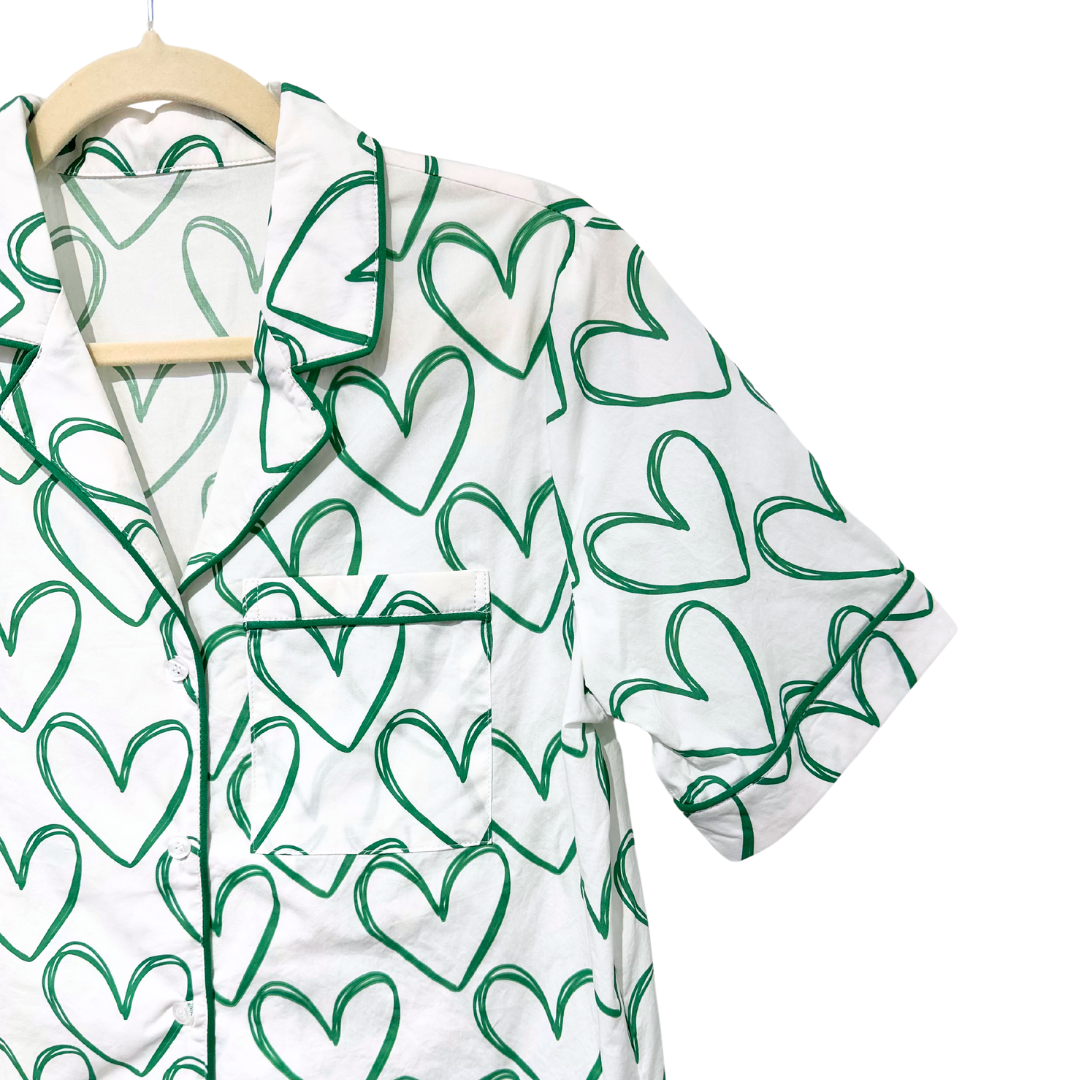 Caryn Lawn Green Heart PJ Set