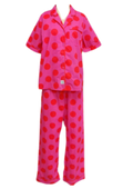 Caryn Lawn Pink/red polka dot Pj Set