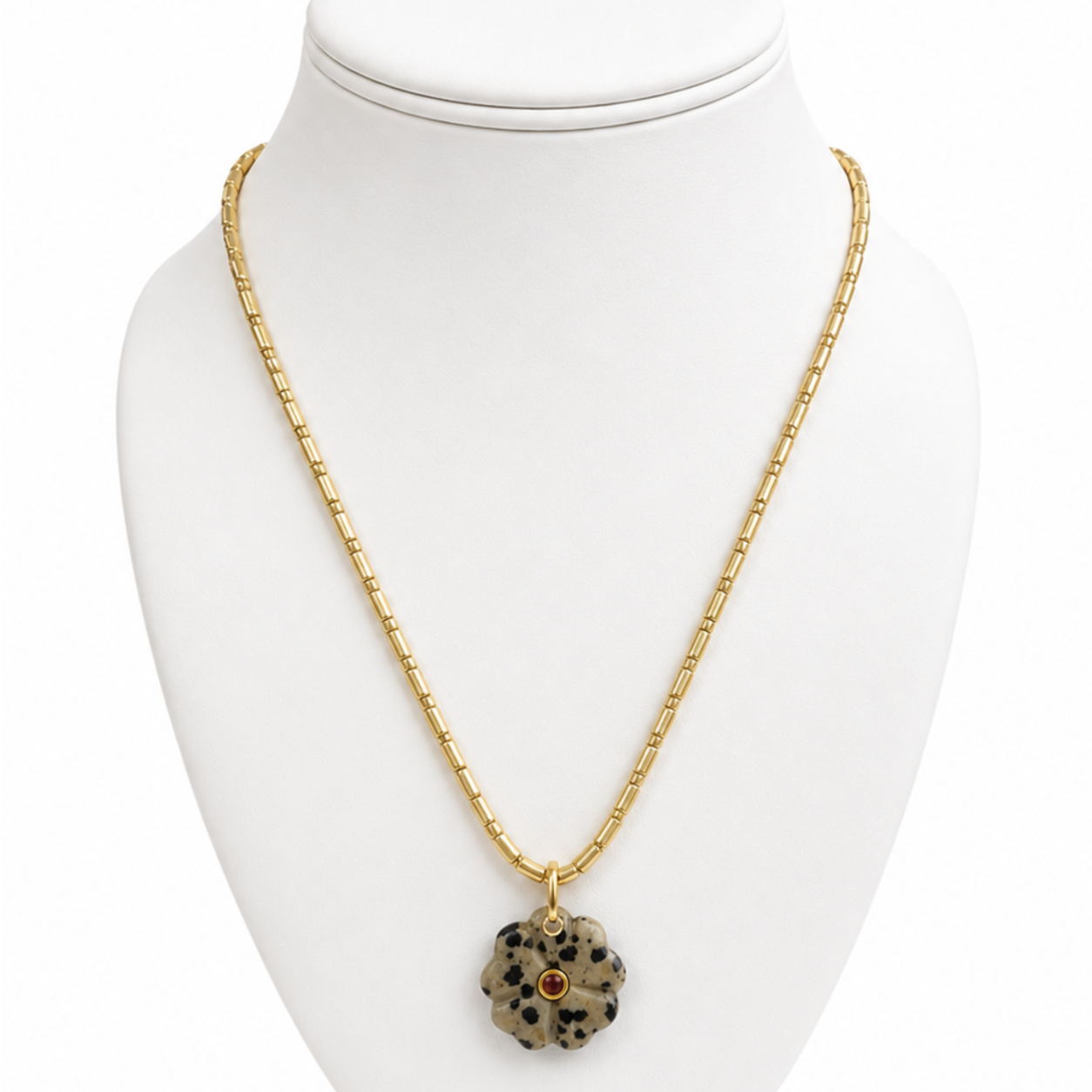 Palmetto Necklace White/Dalmatian