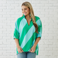 Caryn Lawn COCO TOP AQUA/GREEN