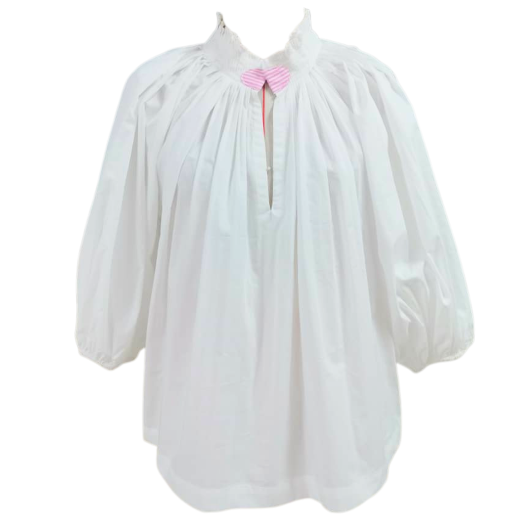 Caryn Lawn Camille Top White