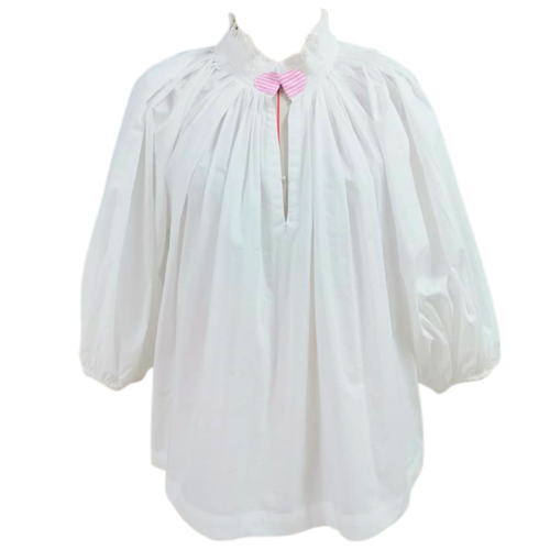Caryn Lawn Camille Top White