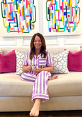 Caryn Lawn Lavender Stripe PJ Set