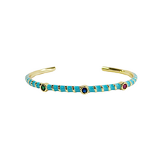 Load image into Gallery viewer, Caryn Lawn Ani Cuff Turquoise