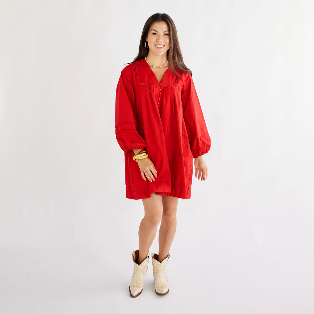 Caryn Lawn Stevie Dress Red