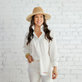 Caryn Lawn Preppy Shirt White