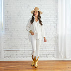 Caryn Lawn Preppy Shirt White