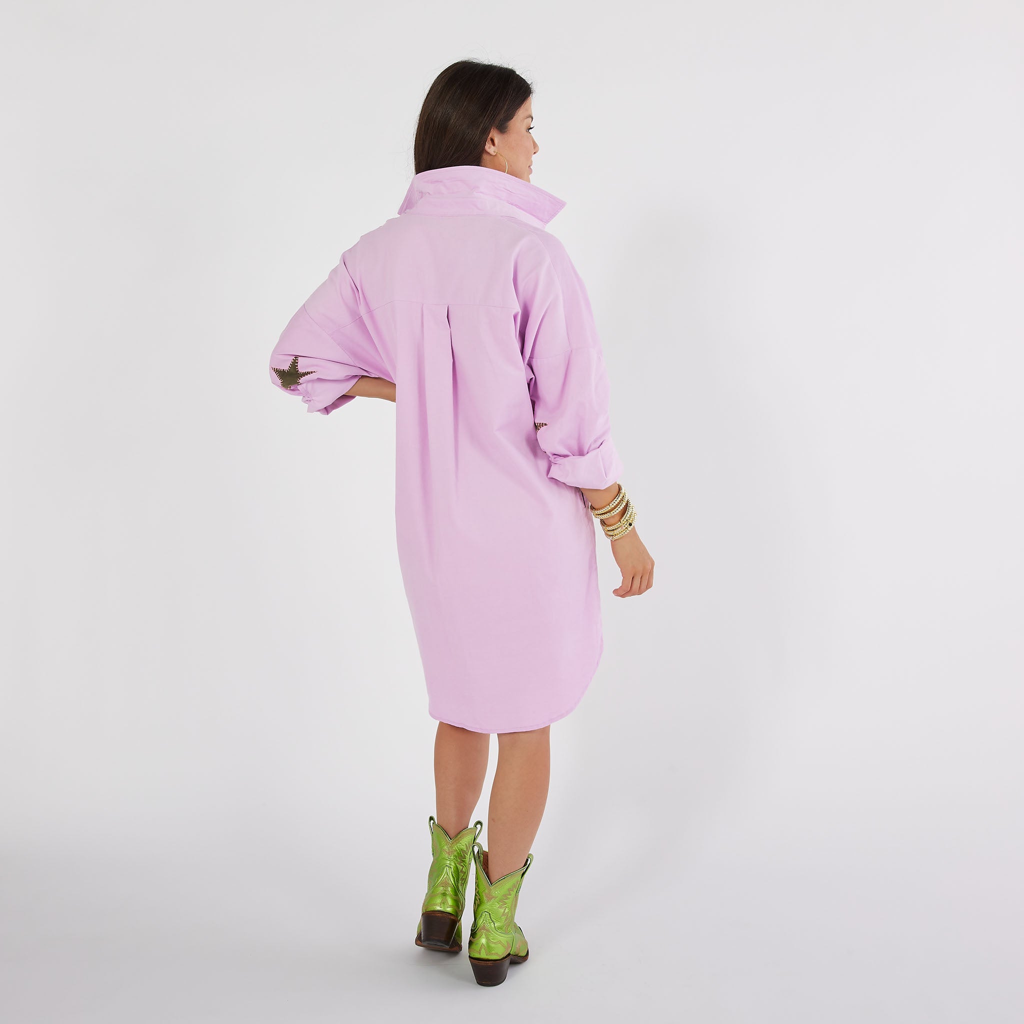 Caryn Lawn Preppy Dress Corduroy Lavender