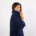 Caryn Lawn Preppy Dress Corduroy Navy