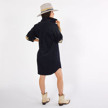 Load image into Gallery viewer, Preppy Dress Corduroy Black