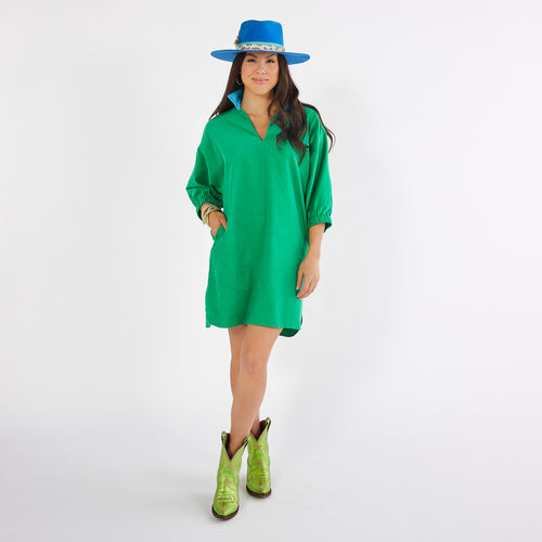Betsy Collar Corduroy Dress Green