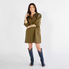 Load image into Gallery viewer, Caryn Lawn Asher Dress Olive