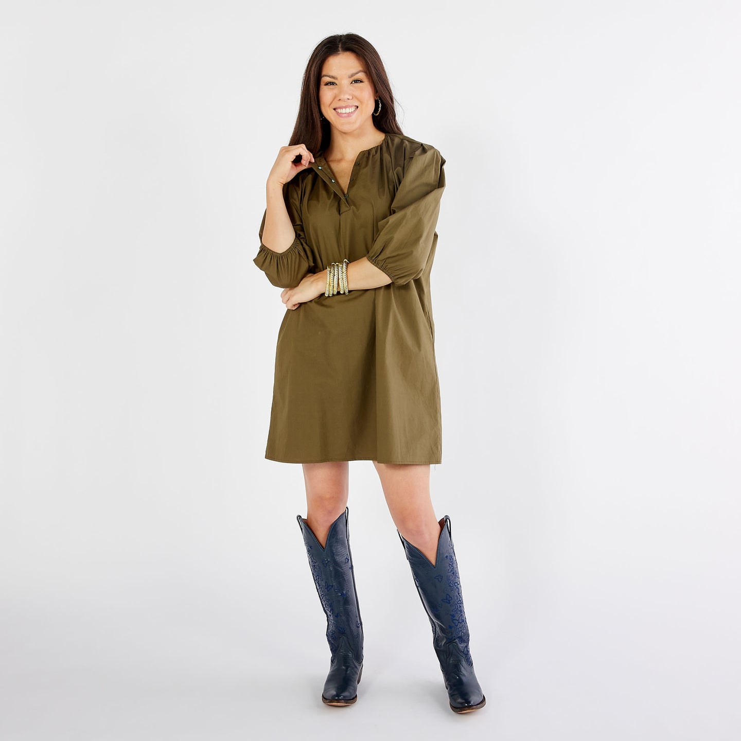 Caryn Lawn Asher Dress Olive