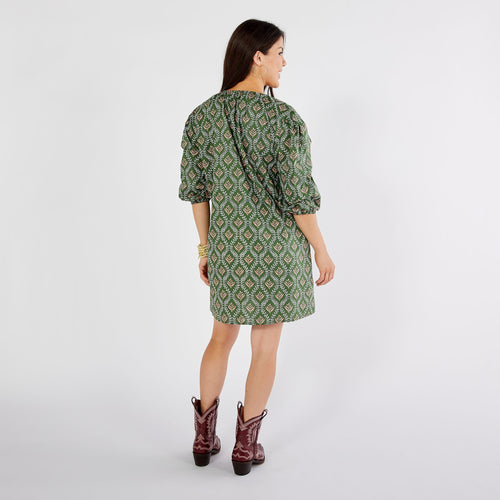 Asher Dress Green Print
