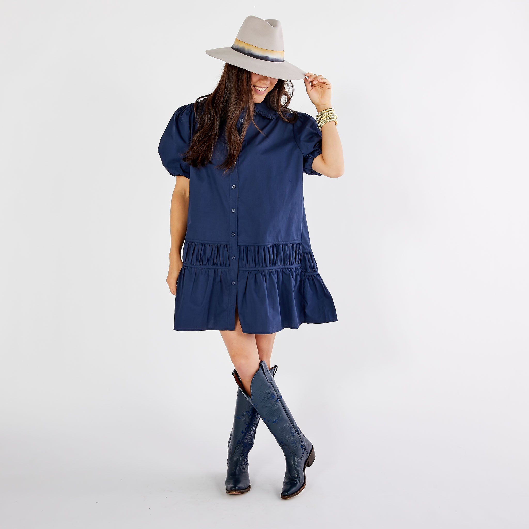 Caryn Lawn Smith Dress Navy