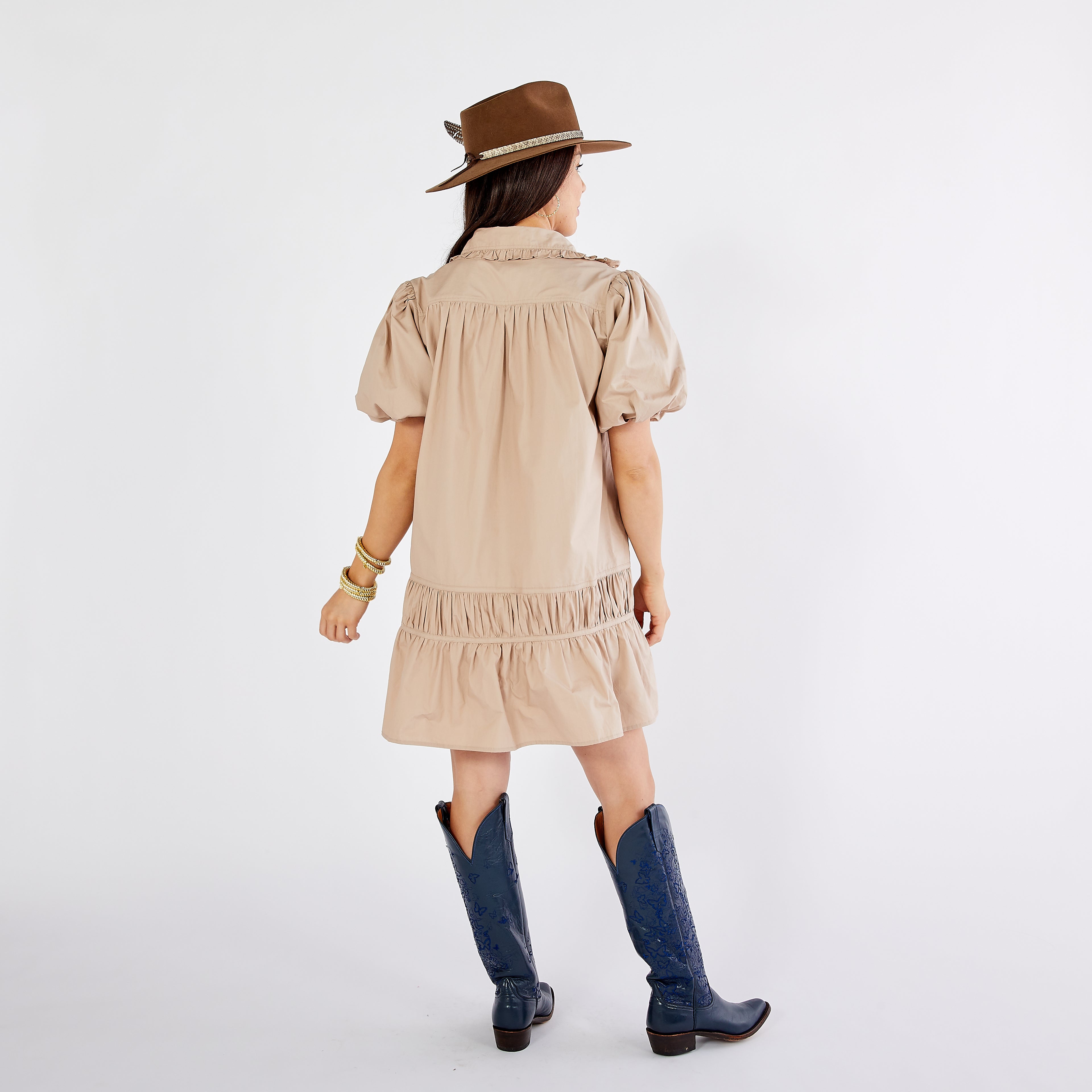 Caryn Lawn Smith Dress Khaki