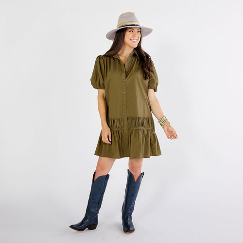 Caryn Lawn Smith Dress Olive