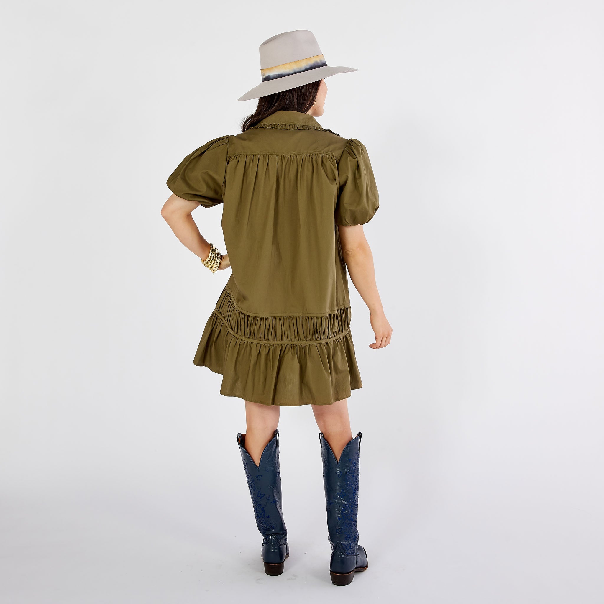 Caryn Lawn Smith Dress Olive