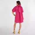 Caryn Lawn Ryan Bow Dress Pink