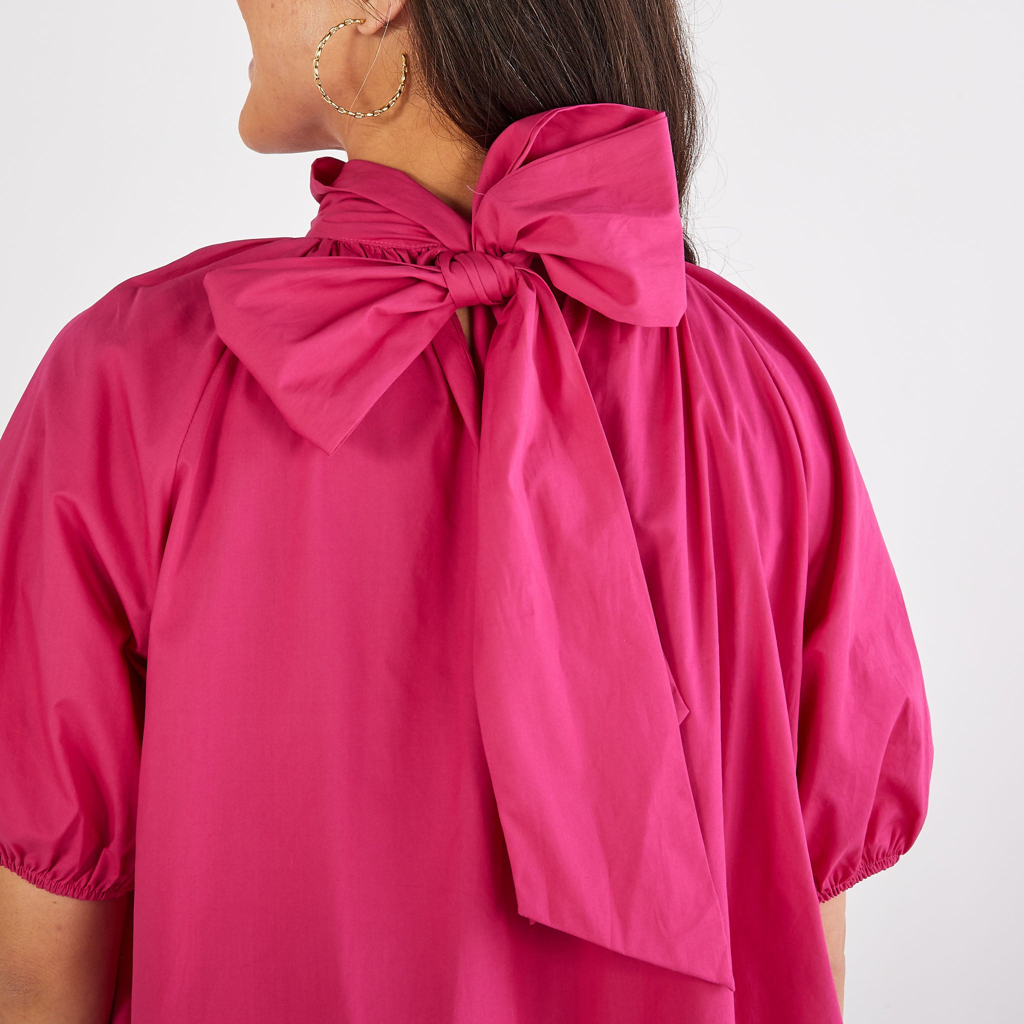 Caryn Lawn Ryan Bow Dress Pink