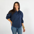 Caryn Lawn Asher Top Navy